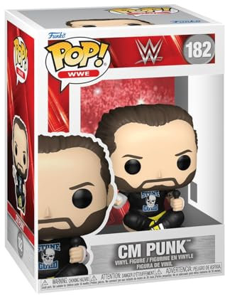 Funko Pop! WWE: CM Punk - Figura de Vinilo Coleccionable - Idea de Regalo - Mercancia Oficial - Juguetes para Niños y Adultos - Sports Fans - Muñeco para Coleccionistas y Exposición