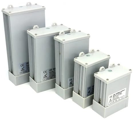 XIAOCLI Fuente de alimentación de conmutación a Prueba de Lluvia al Aire Libre 5a 10a 15a 20a 30a 12V Regulado Corriente Continua Fuente de alimentación 6 0W 100W 120W 150W 200W 250W 350W 400W(60W)