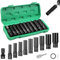 WiMas 11PCS Deep Impact Socket Set 1/2 Inch Metric Drive Tool Set mpact Wrench Nut Set 10-24mm Hex Long Socket Set with Socket Adapter and Extension Rod for Car Repairs Tyre Change