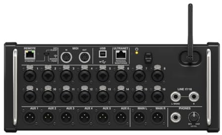 Audio Mixer, XR18/MR18 Rack Mount Professional Digital Mixer Built-in Wifi DSP Mixer DJ Recording Studio with USB Recorder