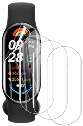Natbok 4 Pezzi Pellicola Protettiva per Xiaomi Mi Smart Band 10/Smart Band 9 1,62 2024, Anti-Graffi Senza Bolle Alta Definizione Trasparente TPU Protezione Schermo per Mi Smart Band 9