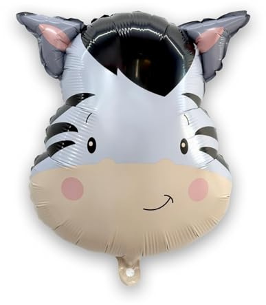 YuBeiKoo Dschungel Safari Luftballons, 6 Stück Folienballon Zebra