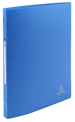 Exacompta 54192E Ringhefter OPAK DIN A4 aus flexiblem Kunststoff mit 2 Ringen 20 mm breit hellblau ideal für Schule und Büro Ringhefter Ringordner Ringbuchordner