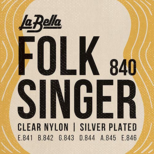 Labella L840 Folk Singer Série Jeu de Cordes en nylon à boule Medium Tension
