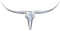 Riess Ambiente Design Accessoire BULL 125 cm XL Wanddekoration Metall-Aluminium Legierung Geweih Dekoration