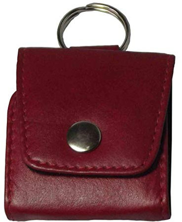 Reiseapotheke Schlüsselanhänger Notfall-Etui Leer 5er Rot echtes Leder