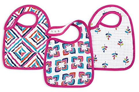 aden + anais 7119G Classic Snap Bib Flip - Side, 3er pack