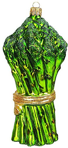 PPH 'IMP' Christbaumschmuck Figuren Essen Christbaumschmuck (Grüner Spargel 11.5cm) Figuren Essen Christbaumkugeln Weihnachtskugeln Weihnachts-Baumschmuck Baumkugeln Deko Luxus