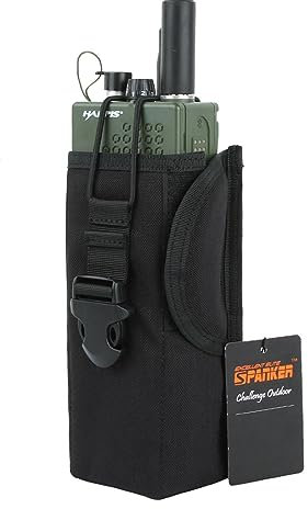 EXCELLENT ELITE SPANKER Pochette Talkie,Étui pour Talkie Walkie,Tactique Nylon Talkie Walkie Pochette pour Radio Portable ou Talkie-walkie (Noir)