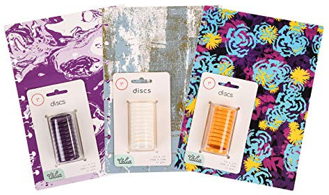 Talia Discbound Notbook - Cover and Disc Set (Set 5 (3pk Designs), Midsize Set) - FunkyFloral w/BBQ, Luxe w/WHT, PurpleMarble w/STP