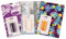 Talia Discbound Notbook - Cover and Disc Set (Set 5 (3pk Designs), Midsize Set) - FunkyFloral w/BBQ, Luxe w/WHT, PurpleMarble w/STP