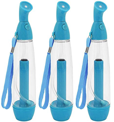 Wassersprüher Sprühnebel Micro Zerstäuber - Wasserzerstäuber Sprühflasche mit Pumpe und Schlaufe (3er Set Blau)
