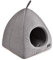 Dehner Premium Lovely Katzenhöhle Einkehr, ca. 40 x 40 x 42 cm, Polyester, grau