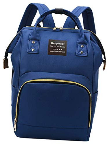 Wickeltasche für Mütter, für Reisen mit Baby, für Damen/Herren, viele Taschen, leicht, 16 x 40 x 25 cm, Dunkelblau