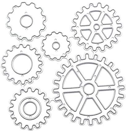 WuLi77 Puzzle Geprägtes Zahnrad Metall Stanzschablone Die Stanzen Cutting Dies, Prägeschablone Für Scrapbooking, DIY Album, Papier, Karten, Kunst