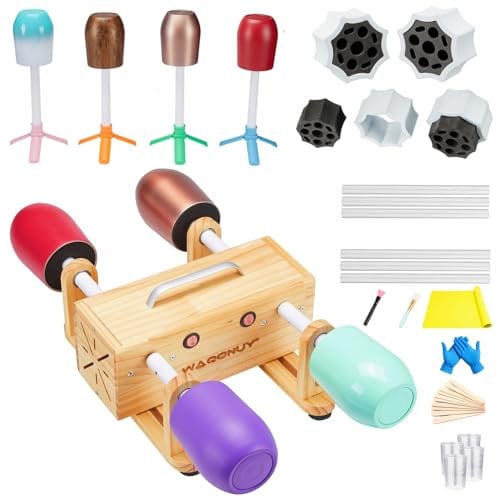 4 Cup Turner for Crafts Tumbler,Epoxy Glitter 4 arms Tumbler Full Kits,DIY Cuptisserie Turner,Cup Spinner Machine Kit for Crafts Epoxy Tumbler