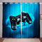 Loussiesd Kinder Jungen Blickdichte Vorhänge Gamepad drucken Vorhänge Blau Spielthema Fenstervorhang Videospiel Action Buttons 175x140cm für Jugendliche Mikrofaser Vorhänge Dekor 2 Panels