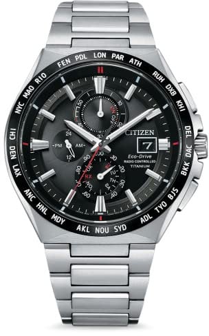 Citizen Herren Analog Solar Uhr mit Titan Armband AT8234-85E