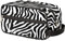 Trousse de toilette de voyage amusante en forme de carlin - Grande capacité - Pour homme et femme, Zebra Print, 10.5×4.4×5.3 in