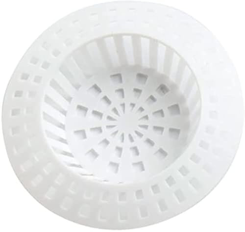 fiXte Plastic Sink Strainer - White Pack of 2 sizes 1x Large 70mm, 1 x Small 60mm Diameter