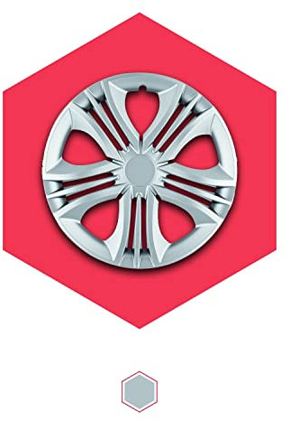 4-er Set Saferide Radkappen Radzierblenden Radblenden | für Stahlfelgen 15 Zoll | im Alufelgen-Look | Silber, Tuning
