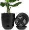 QCQHDU Pflanzentöpfe, 3-Pack 30.5cm Selbst Bewässerung Pflanzgefäße Hohe Drainage mit Tiefe Untertasse Reservoir für Innen- und Außengarten Blumen Pflanze Topf-Schwarz