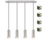 Innovate LED Pendelleuchte 4-flammig | Deckenlampe Wohnzimmer | Hängelampe Esstisch | Esszimmerlampe modern | Wohnzimmerlampe nickel | inkl. 4x GU10 3in1 Dim-to-Warm Leuchtmittel Nickel