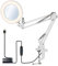 Ailgely 8-fache Vergrößerungslampe, LED-Schreibtischlampen, Lupe mit Verstellbarer Klemme, drehbarem Arm, USB-Stromversorgung, dimmbare Lichter im 3-Farben-Modus, zum Lesen, Basteln und Löten