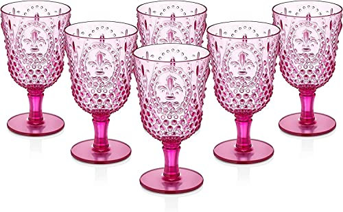 Prisma - Copa de plastico duro, PlastiResist, Rosa, reutilizable, libre de BPA, 450 ml de capacidad, apto para lavavajillas, resistente a golpes, ideal para uso en piscina, exteriores y fiestas.