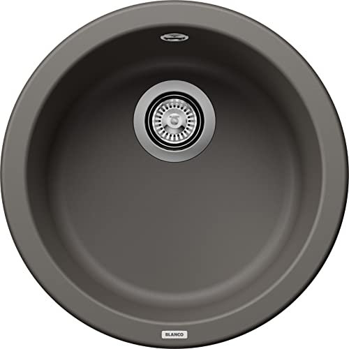 BLANCO Rondo 527240, Silgranit, color gris volcánico, sin mando a distancia de desagüe