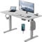 Devoko Höhenverstellbarer Schreibtisch 120x80cm mit Typ-C Ladeanschluss, Schreibtisch Höhenverstellbar Elektrisch, Mobiler Elektrisch Computertisch mit Kabel Management Tray, Grau