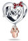 HappyStar 925 Sterling Silber Charms, Mom Love You Always Beads Charms, geeignet für Pandora Charms Armbänder für Frauen, Dangle Anhänger, Bead Charms für Damen, I LOVE MOM Geschenke zum Muttertag