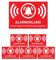 Aufkleber Set ALARMANLAGE! Dieses Objekt ist elektronisch gesichert., 6 Stück, 5 x 3,5 cm, selbstklebende Folie, außenklebend, Warnhinweis Sticker Innen- und Außenbereich, Alarm Anlage Klebesticker