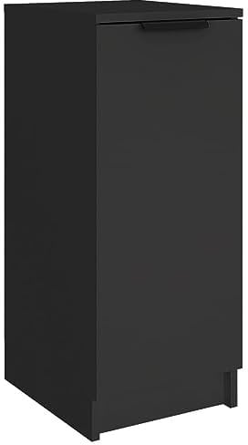 vidaXL Schuhschrank, Schuhregal mit viel Stauraum für Schuhe, Schrank Schuhe für Eingangsbereich Flur Wohnzimmer, Schuhkommode Schuhorganizer, Schwarz Holzwerkstoff