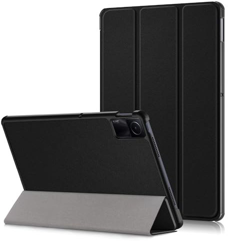 Xuanbeier Ultra Dünn Hülle Kompatibel mit Xiaomi Red mi Pad se 11 Tablette Schutzhülle mit Ständer und Schlaf/Wach Funktion,Schwarz