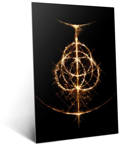 Displate Elden Ring Metal Poster Magnetische Befestigung Offiziell Lizenziert Bilder Lands Between - ELDEN RING Rune Poster 67,5x48cm