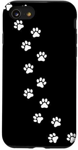 Hülle für iPhone SE (2020) / 7 / 8 Handyhülle mit Pfotenabdruckmotiv, Geschenke für Mama, Hund, Mutter