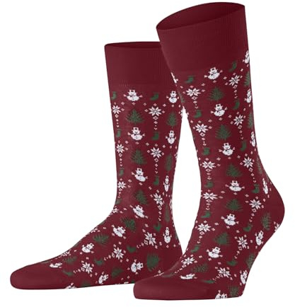 FALKE Herren Socken Merry Party M So Baumwolle gemustert 1 Paar, Rot Scarlet 8228, 43-46