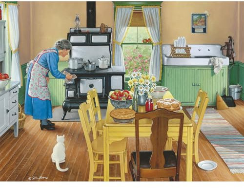 Bits and Pieces - 1000 Piece Jigsaw Puzzle for Adults - 20 x 27 - Grandma's Kitchen - 1000 pc Cozy Kitchen Jigsaw by John Sloane