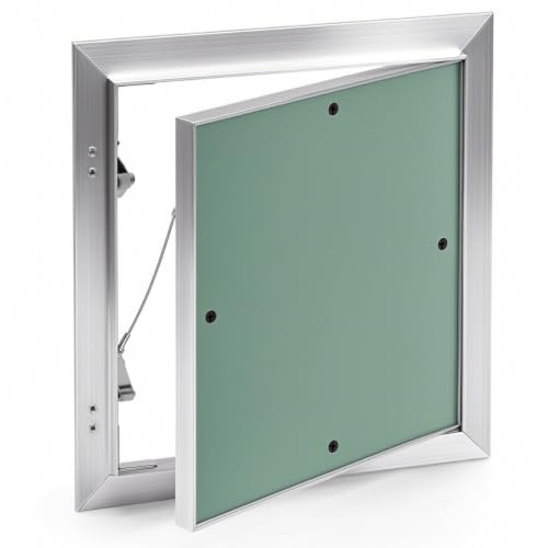 QWORK® revisionsklappe trockenbau 20 x 20 cm, aluminium-rahmen trockenbau gipskarton 12.5mm