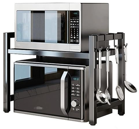Genérico Soporte para microondas, Estante para encimera de Cocina Ajustable Extensible, Soporte para microondas para Organizador de encimera de Cocina M