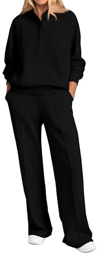PRETTYGARDEN Damen Pc035 Sweatsuit mit Knöpfen