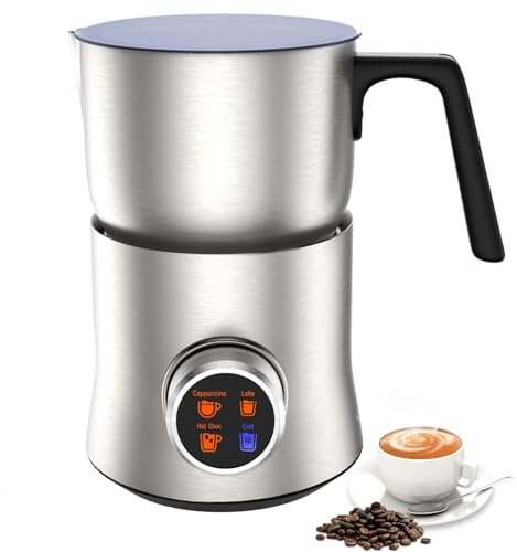 DISHENGZHEN Milk Frother, 4-in-1 Electric Milk Frother and Steamer, 24oz/700ml Milk Warmer and Foamer, Dishwasher Safe, Automatic Milk Steamer for Latte, Cappuccinos, Hot Chocolate