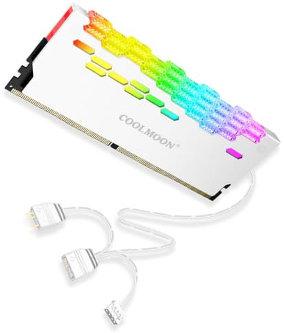 budiniao Memory Radiator RGB RAM Heatsink Cooling Vest Lighting Decor Aluminum Alloy Easy to Install High Short Computer Accessory