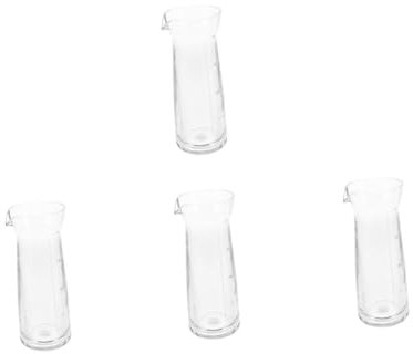 Amosfun 4 Piezas Dispensador De Vino Decantador De Bebidas Mini Jarra Para Servir Vino Mini Decantador Para Vino Jarra De Bebida Pequeña Jarra Para Vino Transparent Acrílico Reutilizable