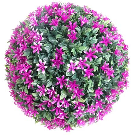 RUANLOV Buchsbaumkugeln KüNstlich, Naturgetreue Kunstpflanze Buchsbaumkugel, Wetterfeste Buchsbaumkugel für Hochzeit, Robuste KugelföRmige Gartenpflanzen, Moderne Gartendekoration (G 25cm/10in)