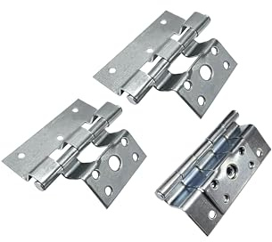 QCAA Mobile Home Door Hinges Compatible with Elixir Mobile Home Exterior Door, Zinc, 3 Pack, Made in Taiwan