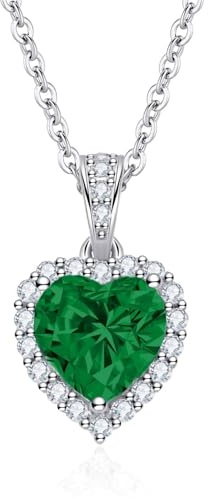 Dada Gioielli Collana Cuore 12mm Punto Luce Argento 925 | Zirconi Brillanti, Contromaglia Zirconata, Catenina 45+5cm