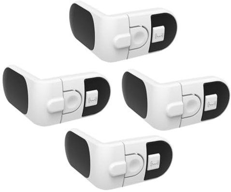 NAMOARLY 4Stücke Sicherheitsschlösser für Schubladen und Kühlschränke Kindersicherung mit Klemm Design Robustem Material für von Kindern Möbeln