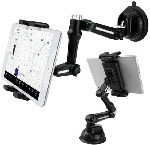 Car Tablet Holder Dashboard Car Phone Tablet Mount 360° Rotating Adjustable Cars Holder for ipad Tablets Holders for Dashboard Windshield Tablets Stand for iPad Samsung Galaxy 4.7-9.52 inch Devices